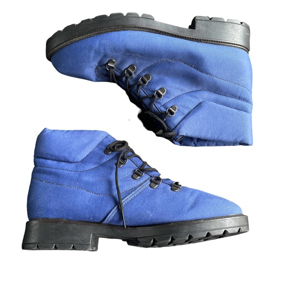 Wanderlust Boots Womens 9.5 Blue Canadian Waterproof Winter Lace Up - Picture 1 of 8